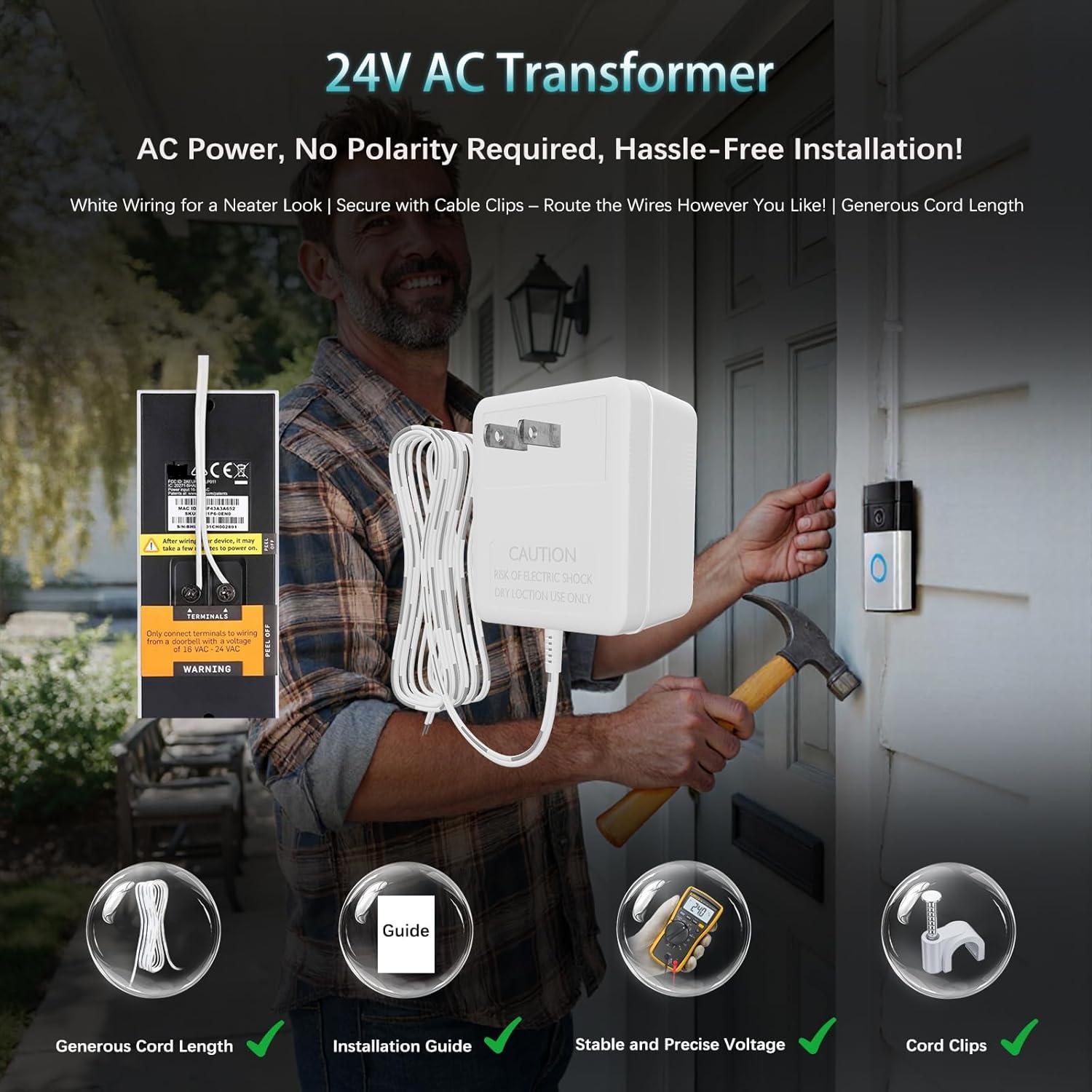 Transformador 24V CA Dadaodadao para Timbres y Termostatos