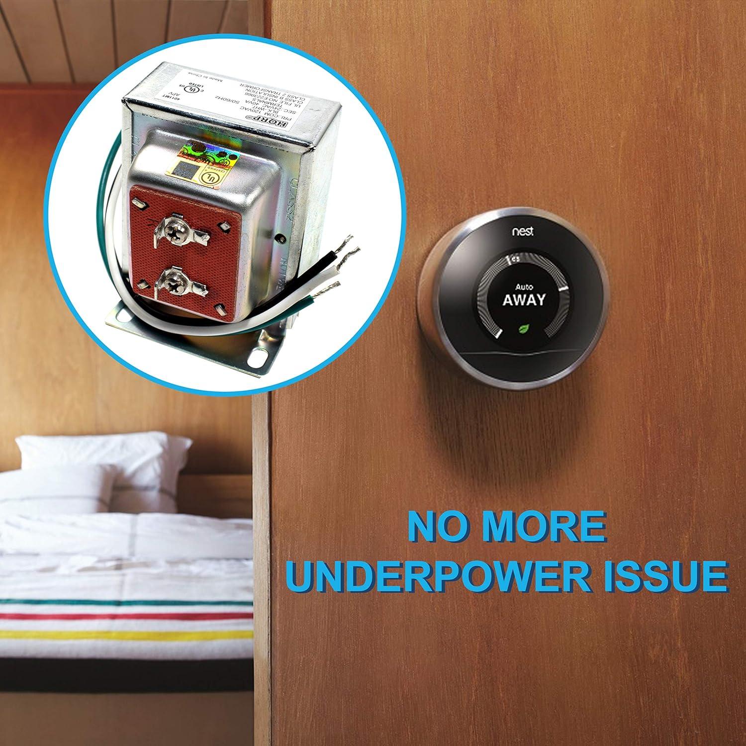 Transformador HQRP 24V 40VA Compatible con Nest y Timbres