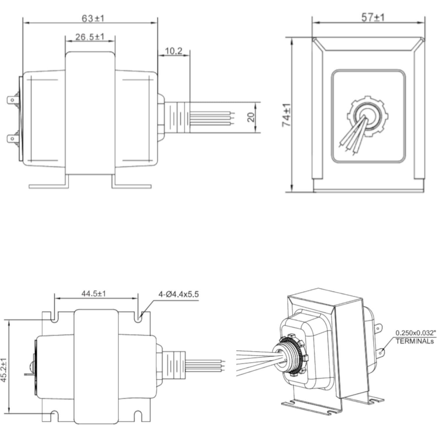 Transformador HQRP 24V 40VA Compatible con Nest y Timbres