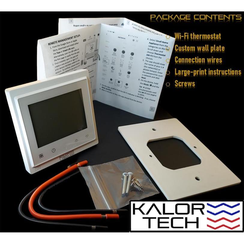 Termostato Inteligente KALOR TECH AC603H Wi-Fi 240V LCD