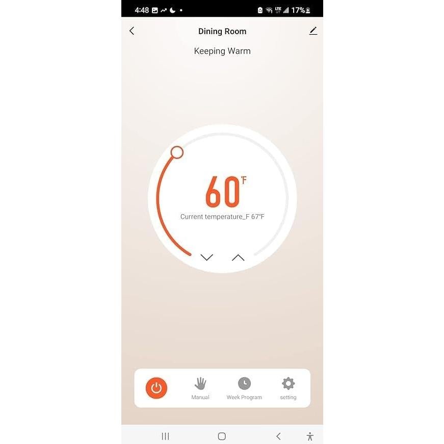 Termostato Inteligente KALOR TECH AC603H Wi-Fi 240V LCD