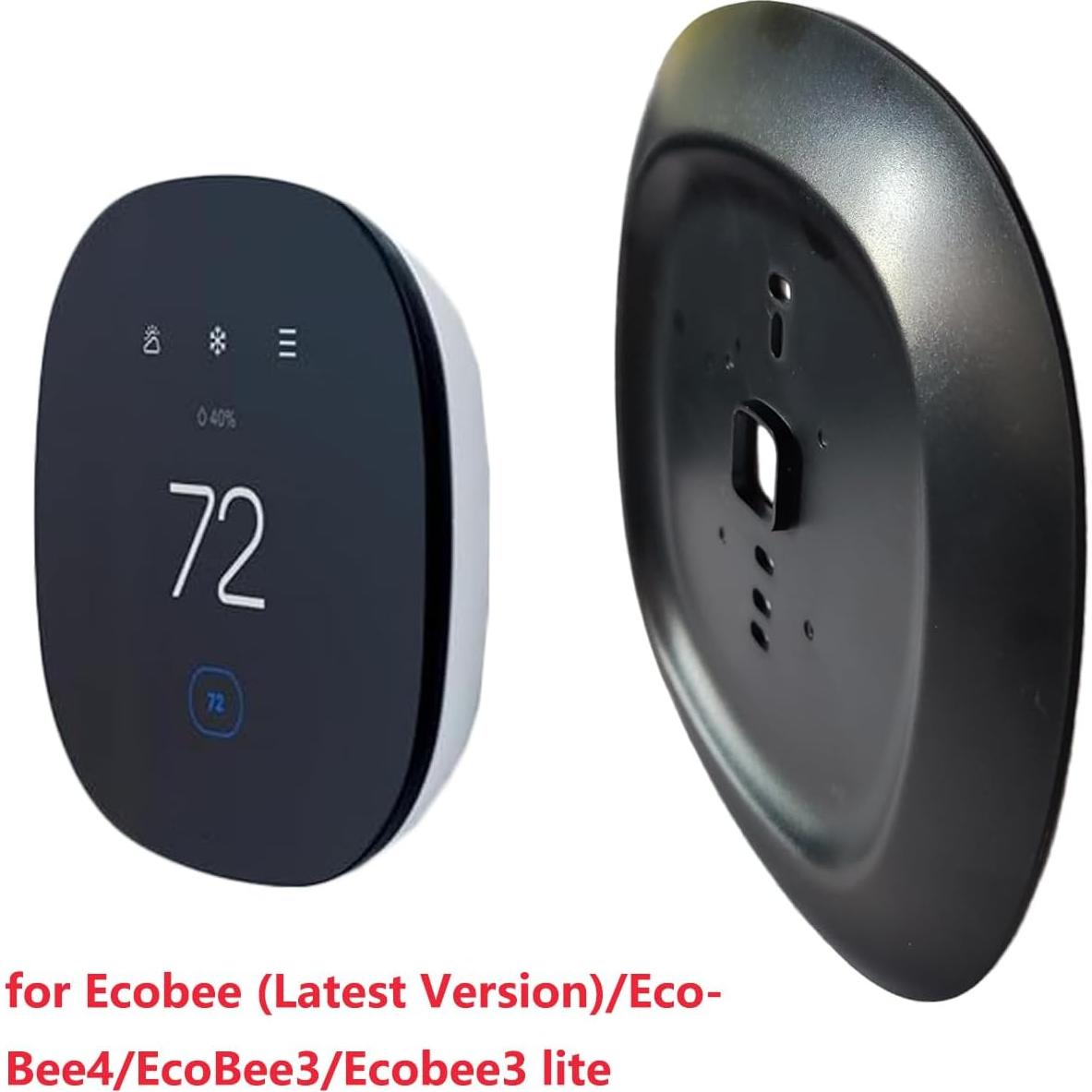 Placa de Montaje Decorativa Negra para Termostato Ecobee