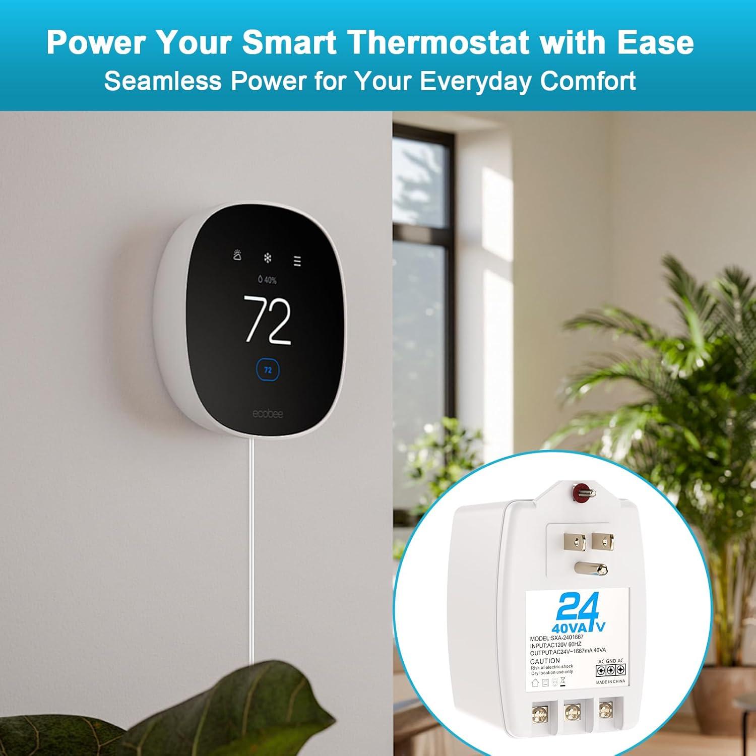 Transformador de Timbre 24V 40VA Cwowhihui Compatible con Nest
