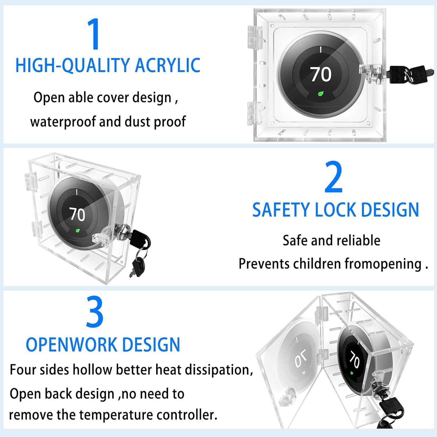 Caja de bloqueo para termostato Young Dance con llave 12x11.5 cm