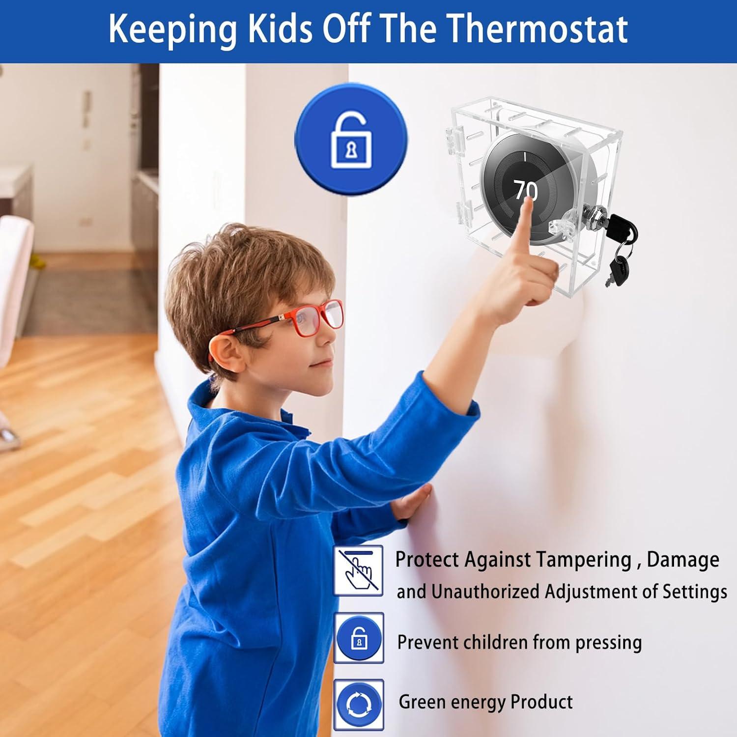 Caja de bloqueo para termostato Young Dance con llave 12x11.5 cm