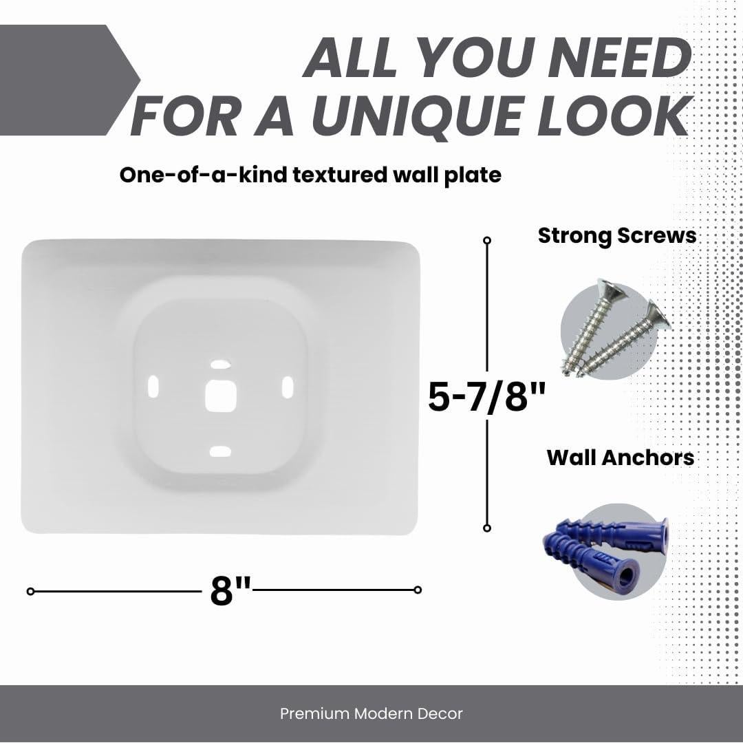 Placa de Pared Grande Adorna One Blanco Solar para Ecobee