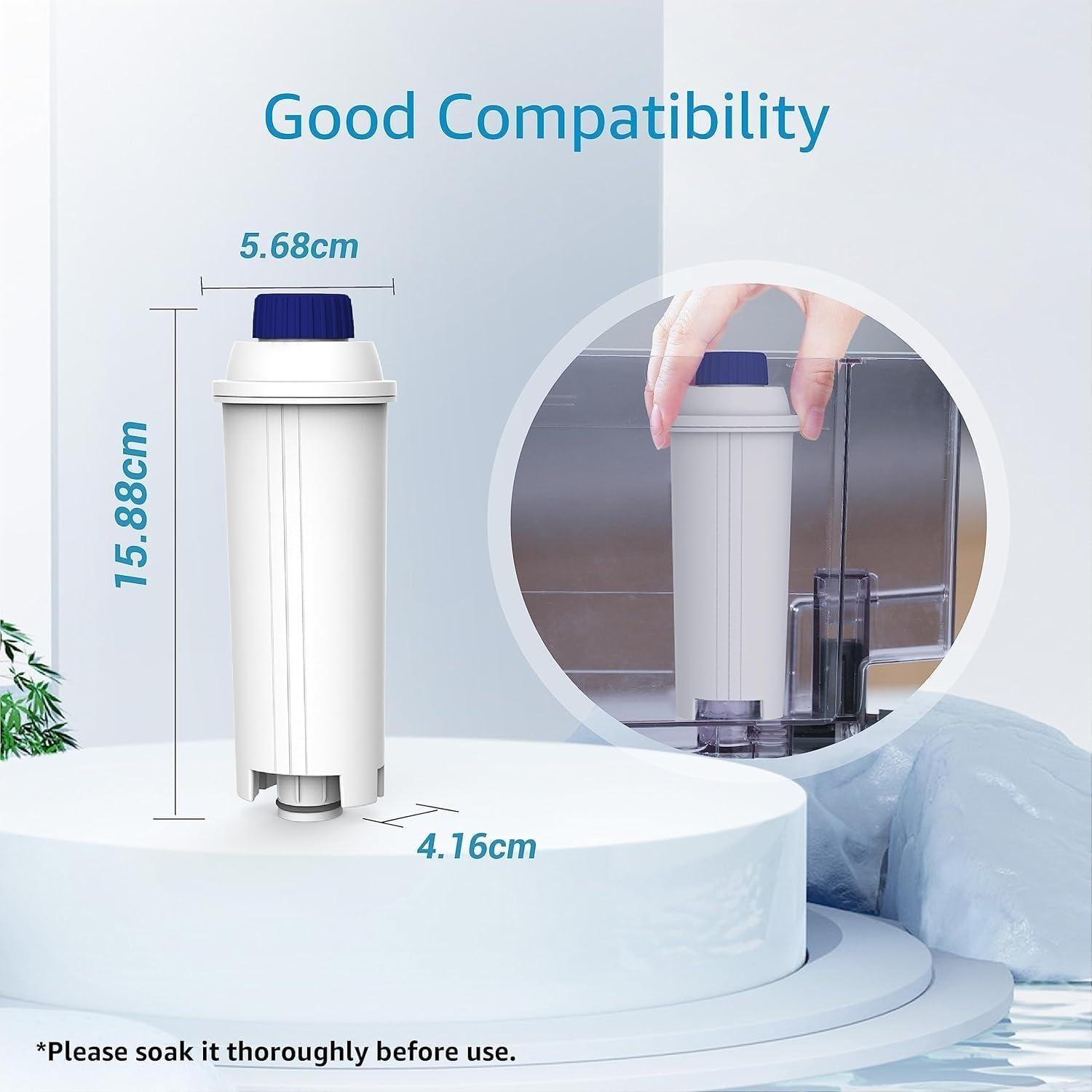 Filtro de Agua AQUA CREST para Cafetera DeLonghi - 2 Unidades