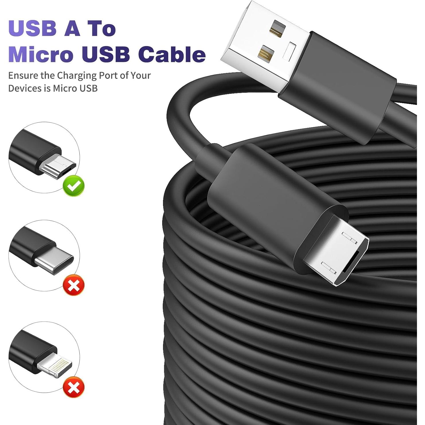 Cable de Extensión USB a Micro USB 10m iMangoo para Cámaras