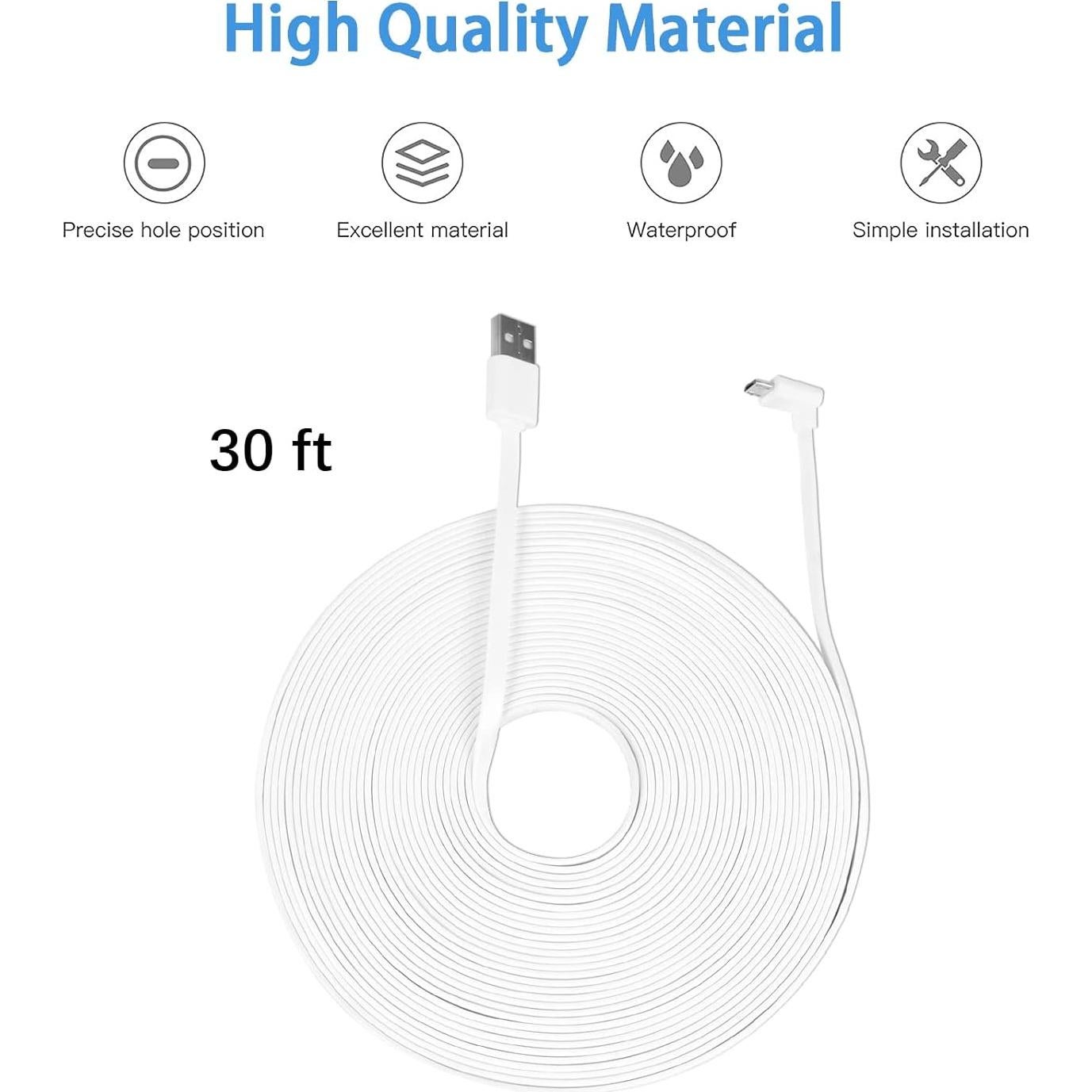 Cable de carga HOLACA 9m para Wyze Cam Pan v3 - Carga continua