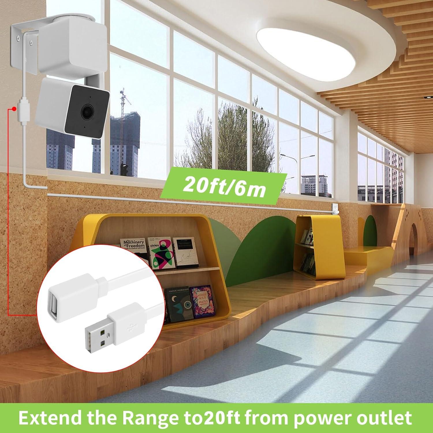 Cable de Extensión USB UYODM 20Ft (6M) Impermeable para Wyze Cam