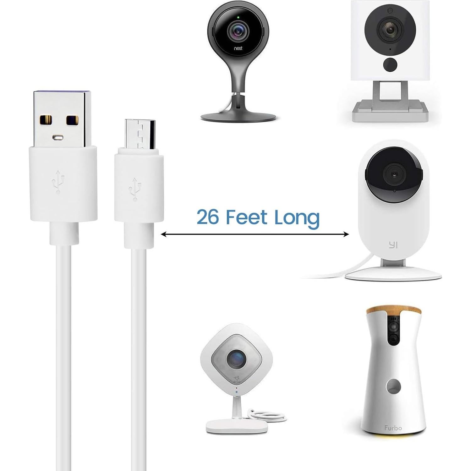 Cable de Extensión Micro USB Smays 7.62 m - Paquete de 3