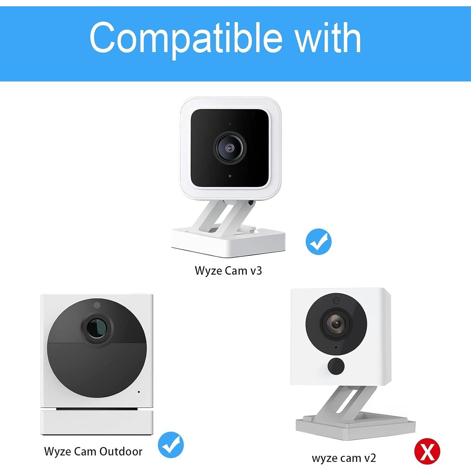 Ganchos de Vinilo HOLACA para Montaje de Cámara Wyze Cam V3