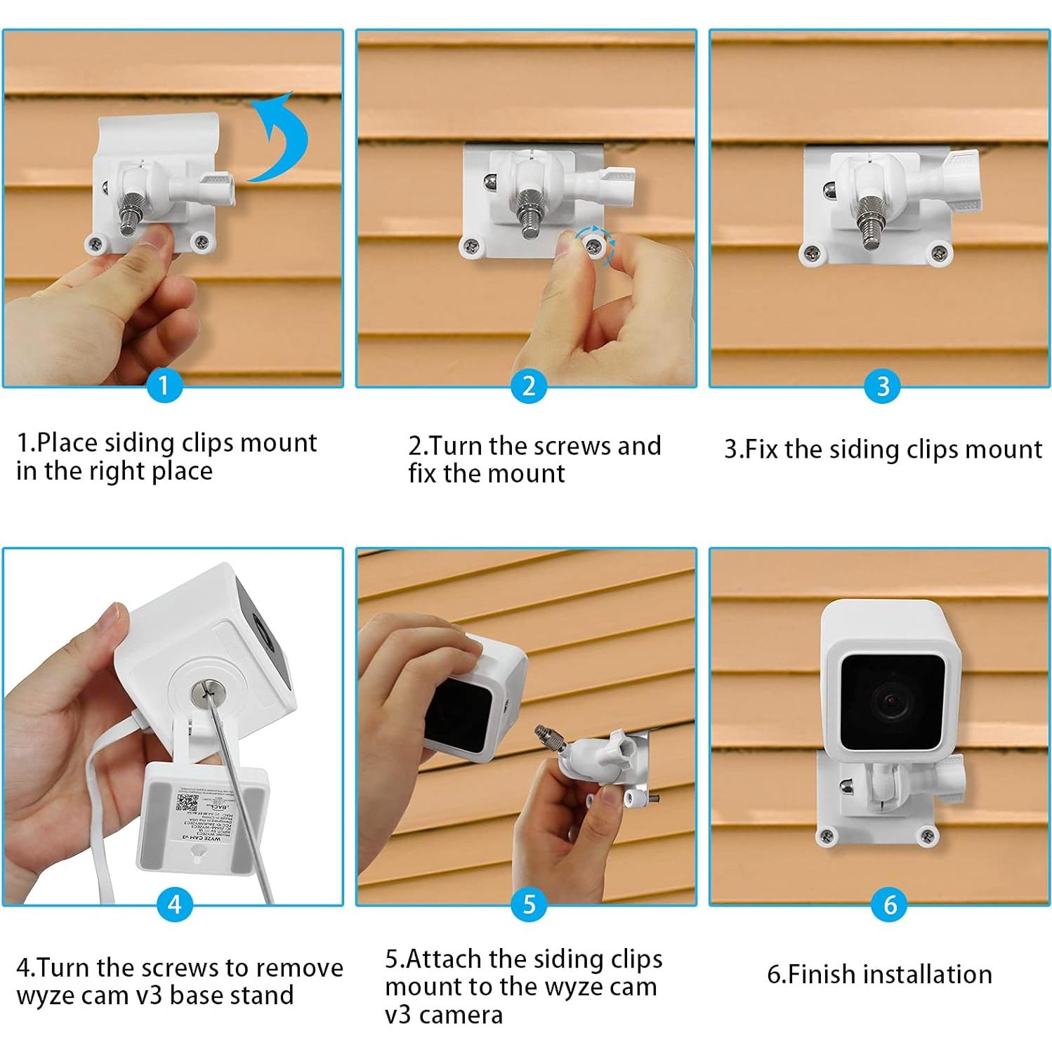 Ganchos de Vinilo HOLACA para Montaje de Cámara Wyze Cam V3