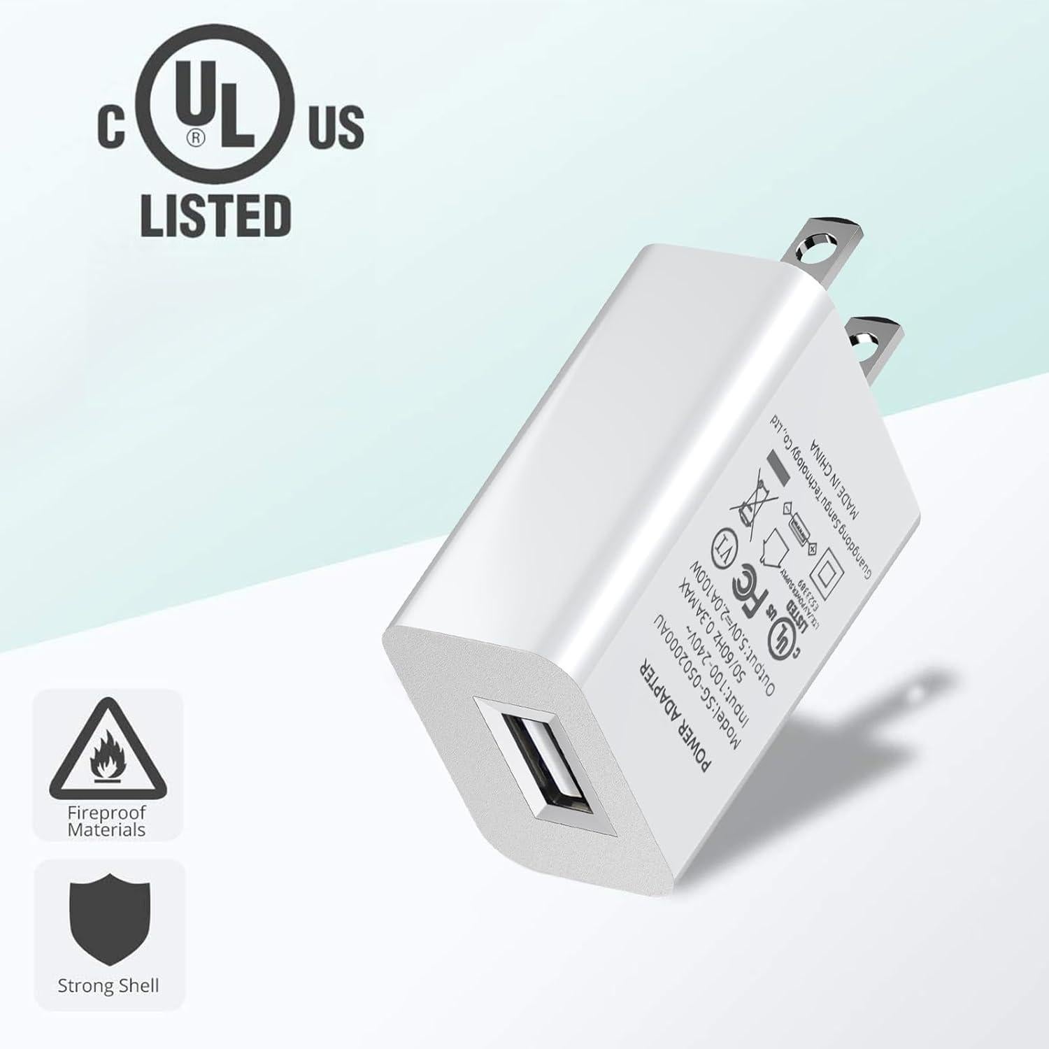 Adaptador de Corriente USB 10W para Cámaras de Seguridad - 2 Piezas - Blanco