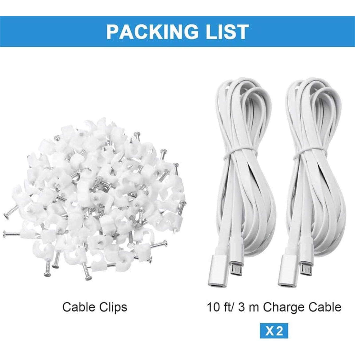 Cables de Extensión Micro USB Sumind 2 Paquetes 6.1m Blanco