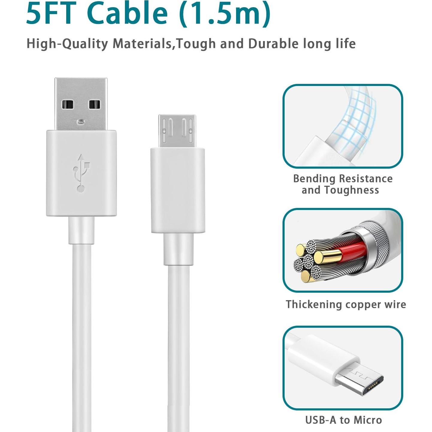 Adaptador de Carga 5 pies Odonm para Arlo Pro, Wyze Cam y más
