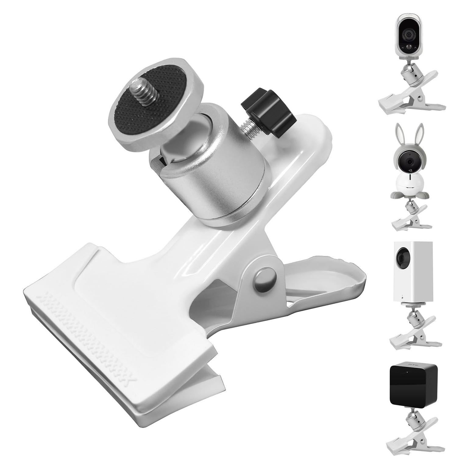 Soporte de Clip Abrazadera Metal MENEEA para Cámaras Seguridad