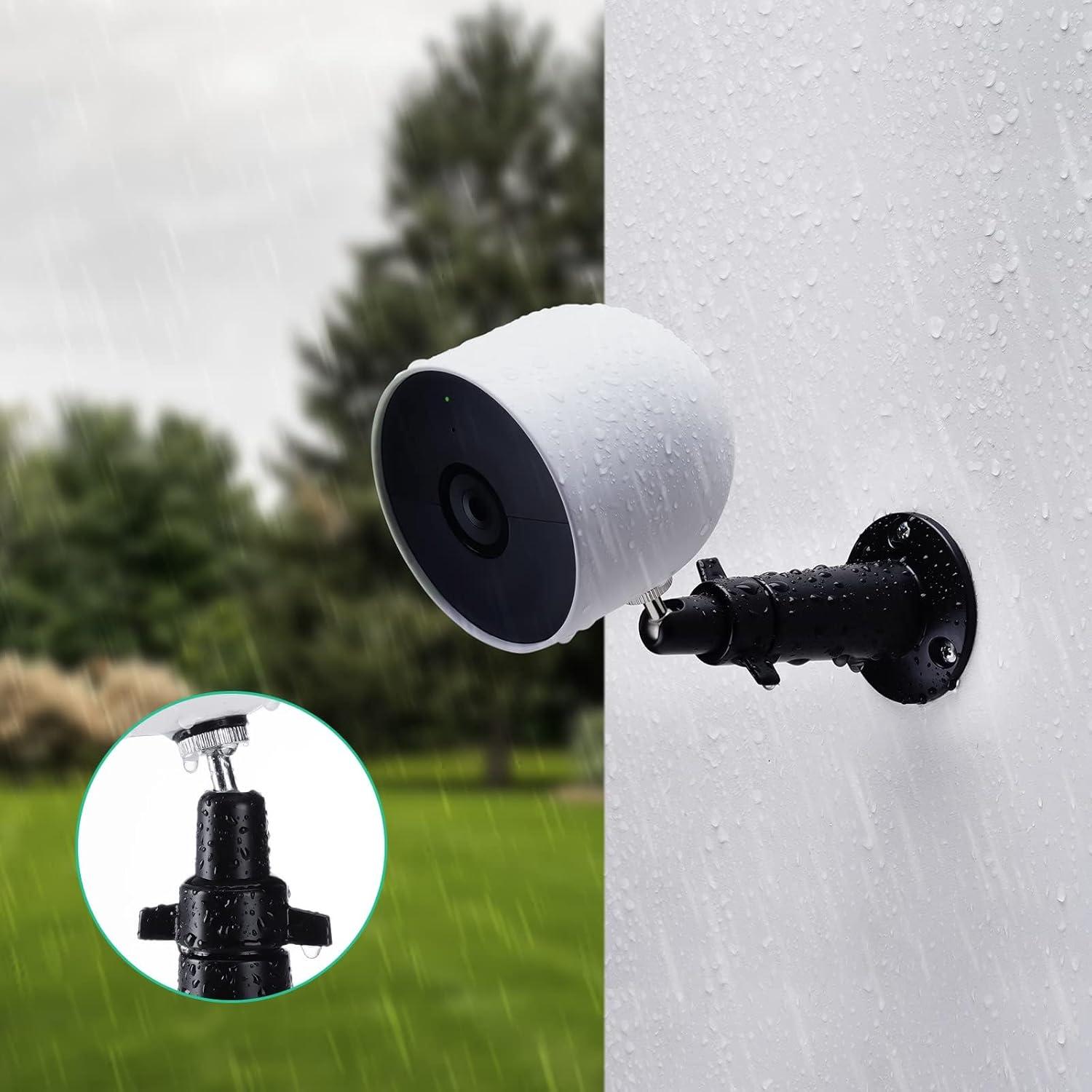 Soporte de Pared de Metal OLAIKE para Cámaras de Seguridad - Negro