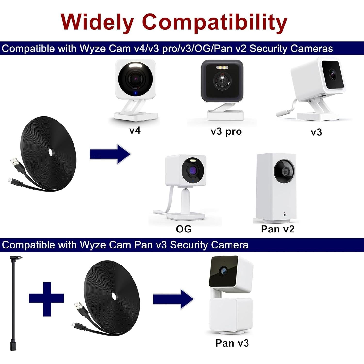 Paquete de 2 Cables de Extensión de Poder 30 pies Weishan