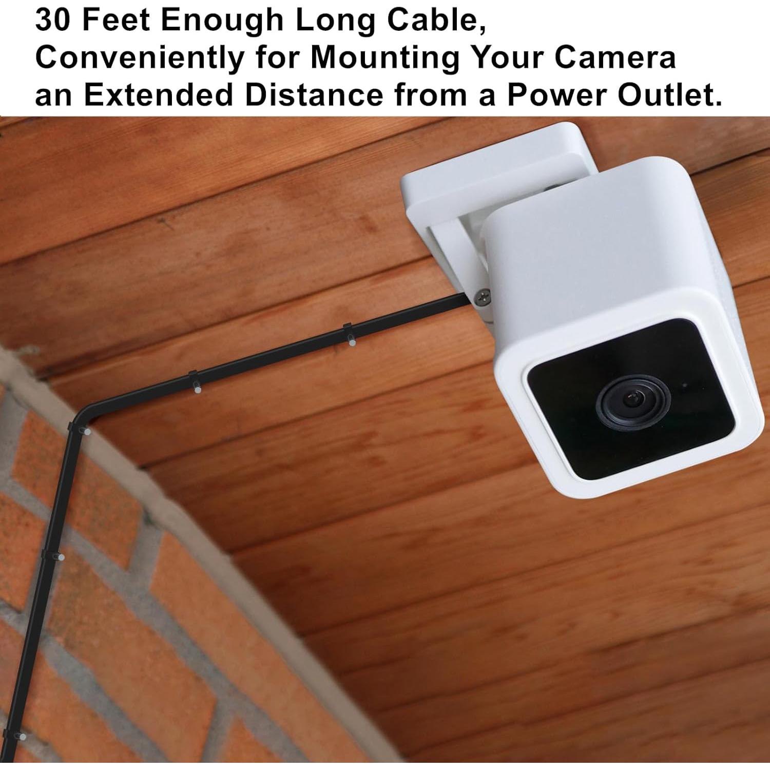 Paquete de 2 Cables de Extensión de Poder 30 pies Weishan