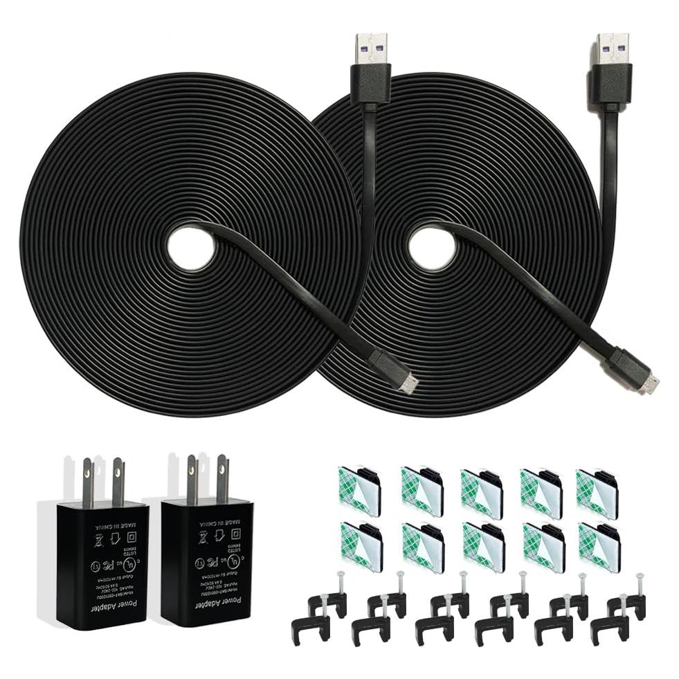 Cable de Extensión de Poder 26FT JJMASEE para Cámaras Micro USB