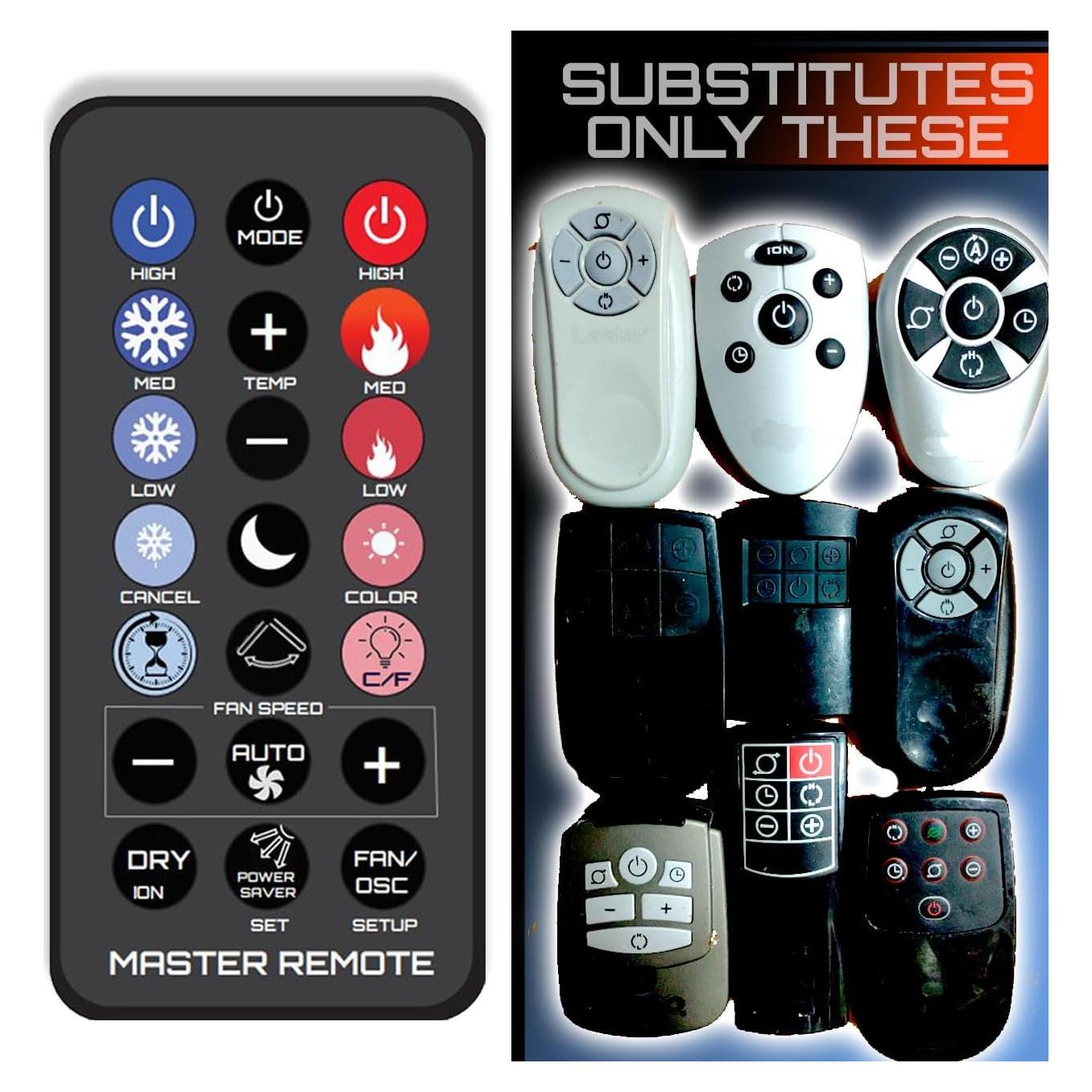 Control Remoto Universal Master para Ventiladores Lasko