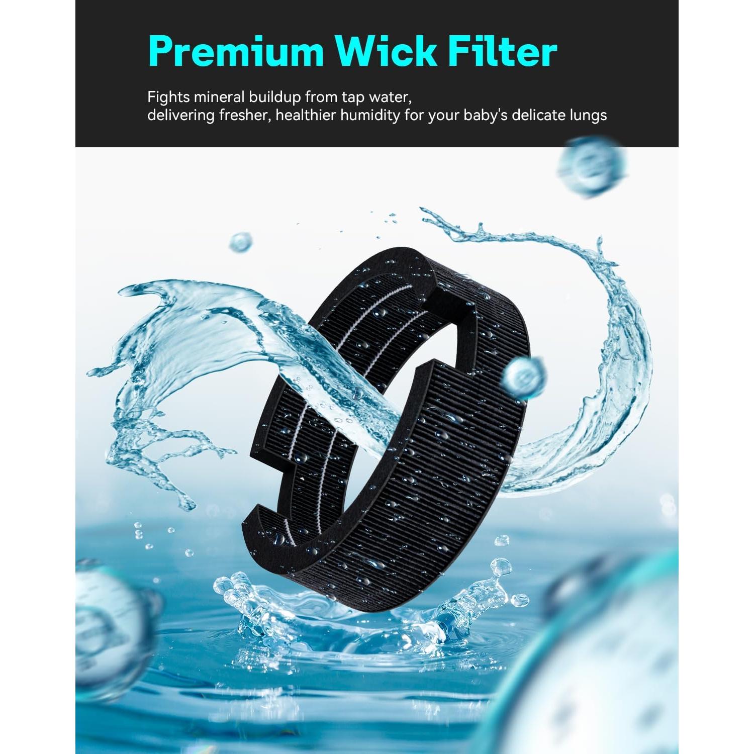 Filtros HEPA y de Mecha Leemone para Humidificador LEVOIT Sprout