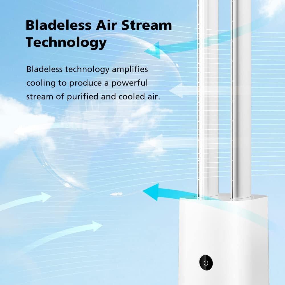 Ventilador de Torre Sin Aspas ULTY 106.68 cm con Purificador HEPA
