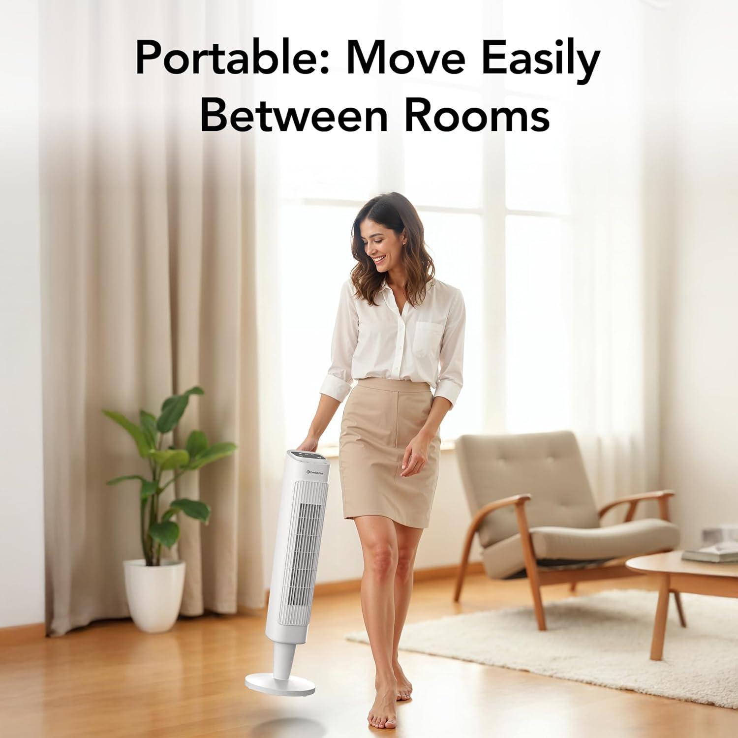 Ventilador de Torre Comfort Zone CZ12567 91.44 cm Control Remoto