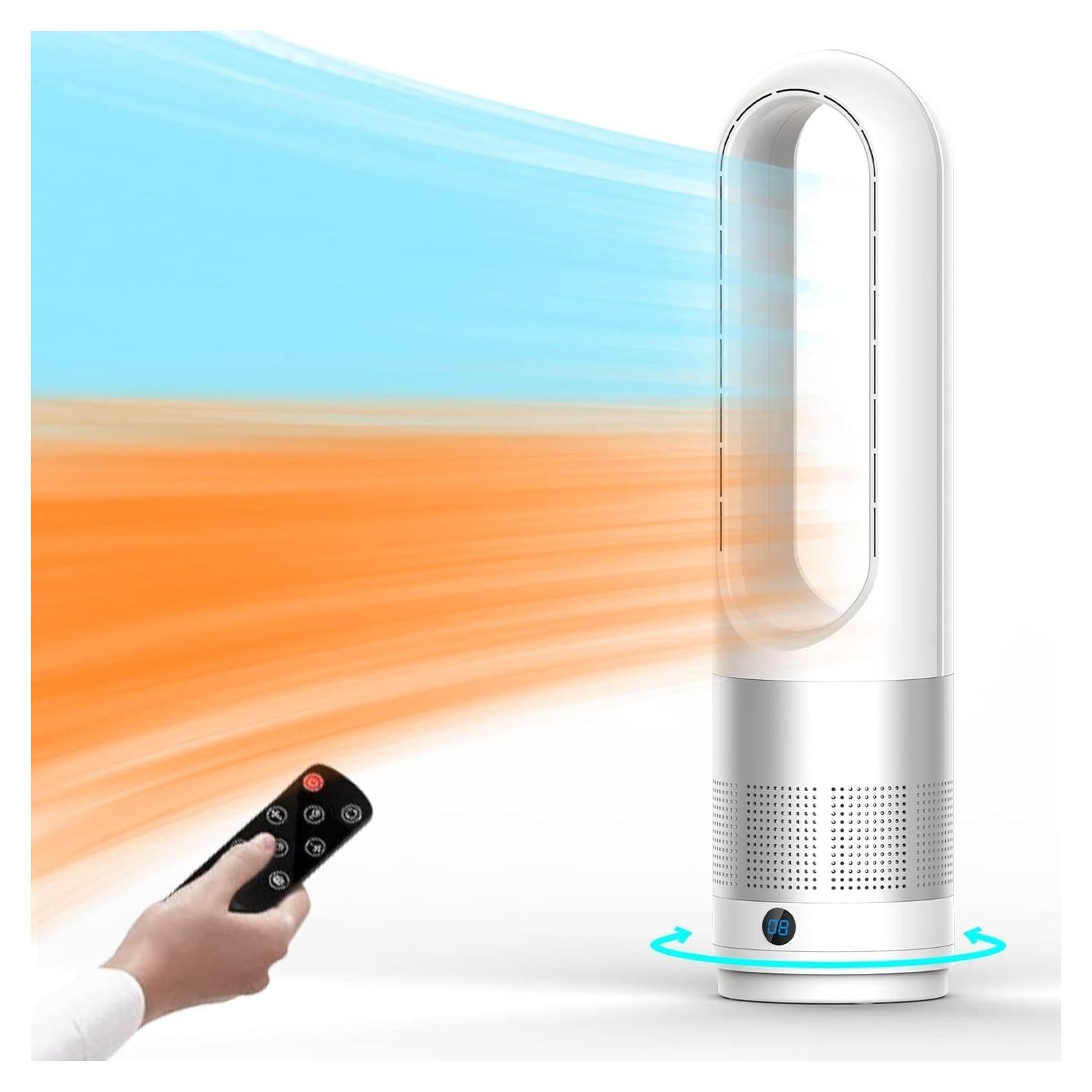 Ventilador de Torre Sin Aspas KIAMI 1400W Calefactor y Enfriador