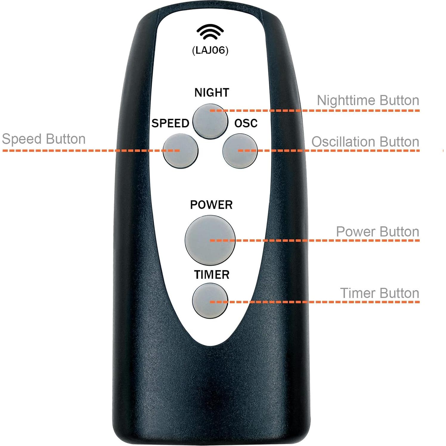 Control Remoto Lasko T42951 para Ventilador de Torre