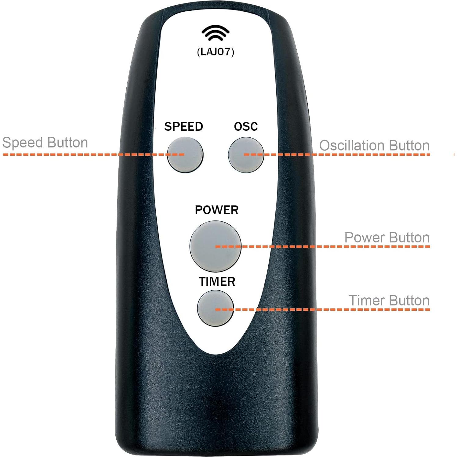 Control Remoto Reemplazo Lasko Ventilador Torre Oscilante