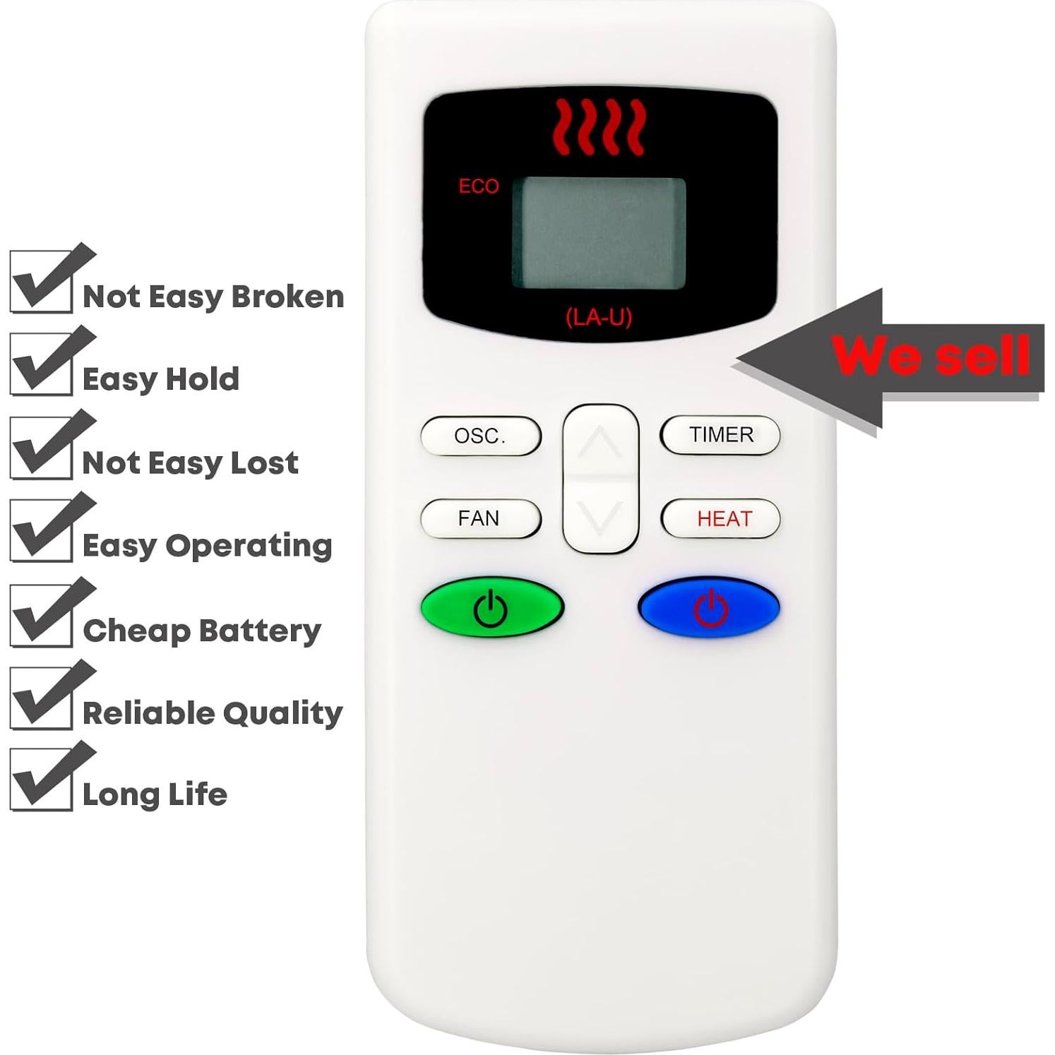 Control Remoto Reemplazo Lasko 2033624A para Calefactor