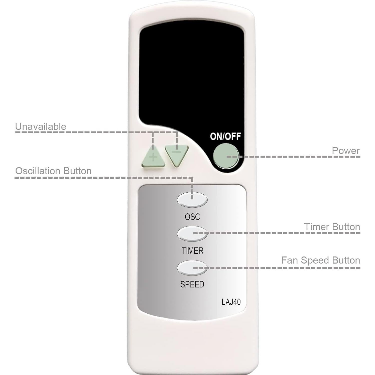 Control Remoto Lasko 2033659A 2033659 2033660 Ventilador Torre
