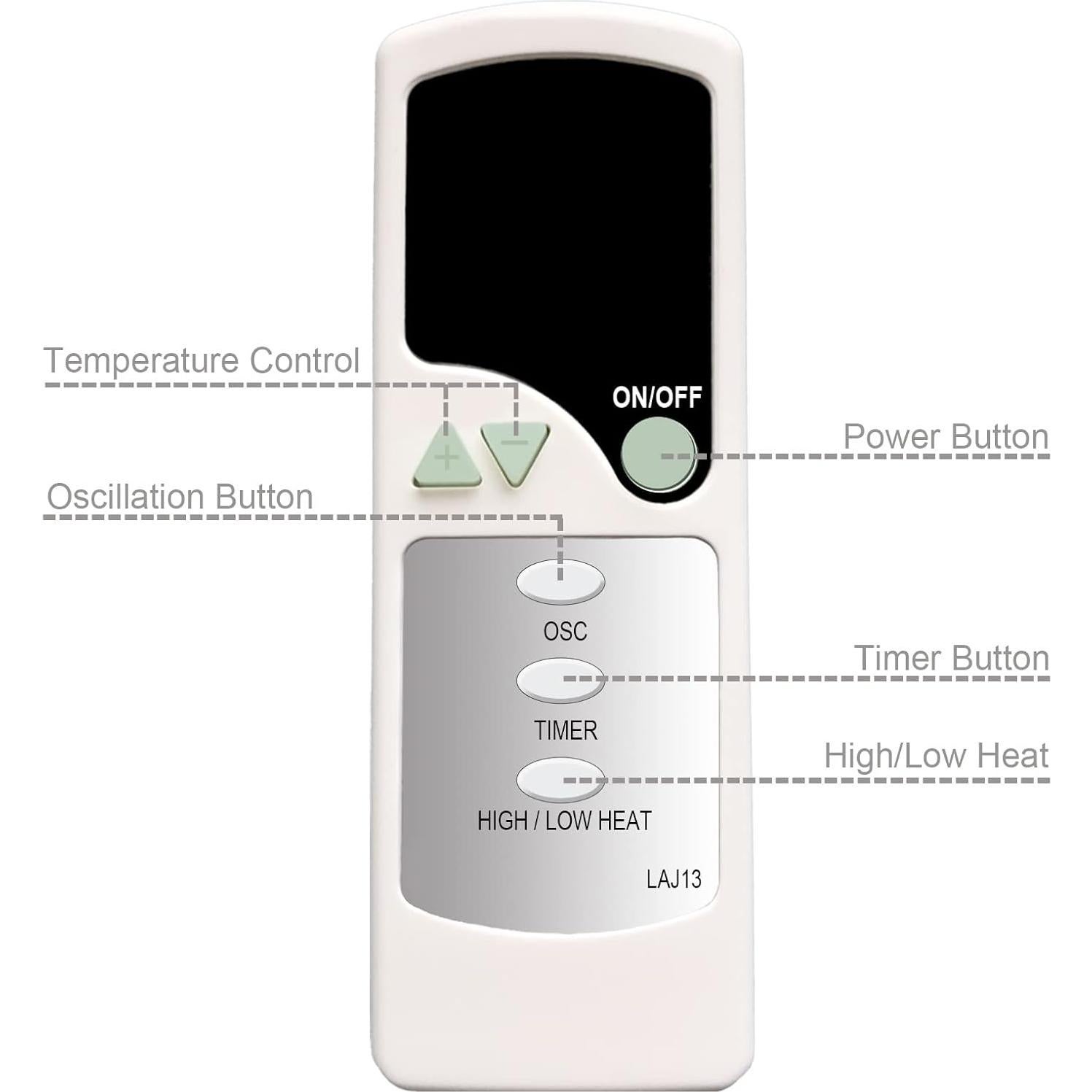 Control Remoto Lasko 5115 5135 5144 Ventilador Cerámico