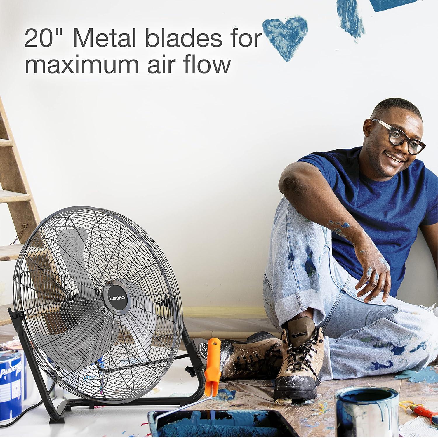 Ventilador de Pared Lasko H20660 20" Negro 3 Velocidades con Control Remoto