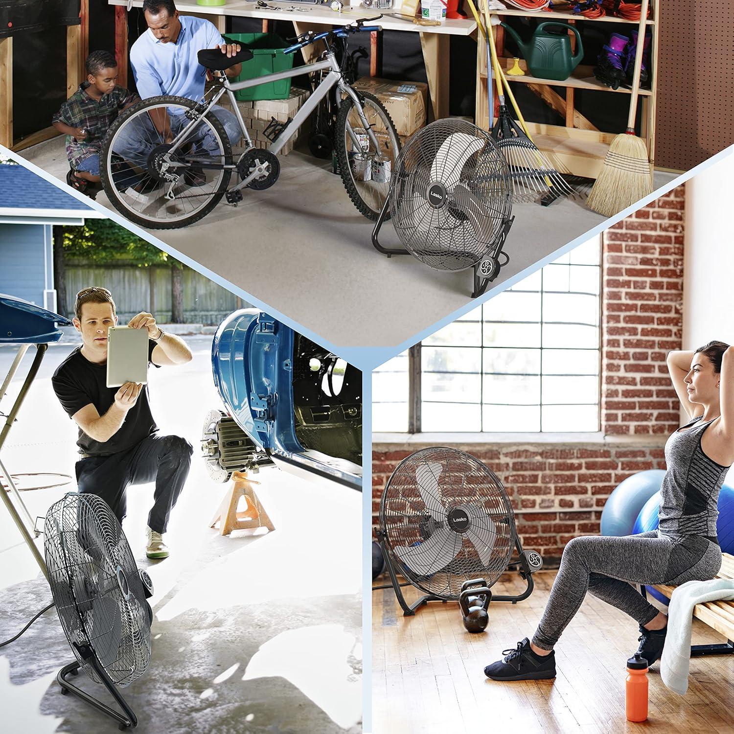 Ventilador de Pared Lasko H20660 20" Negro 3 Velocidades con Control Remoto