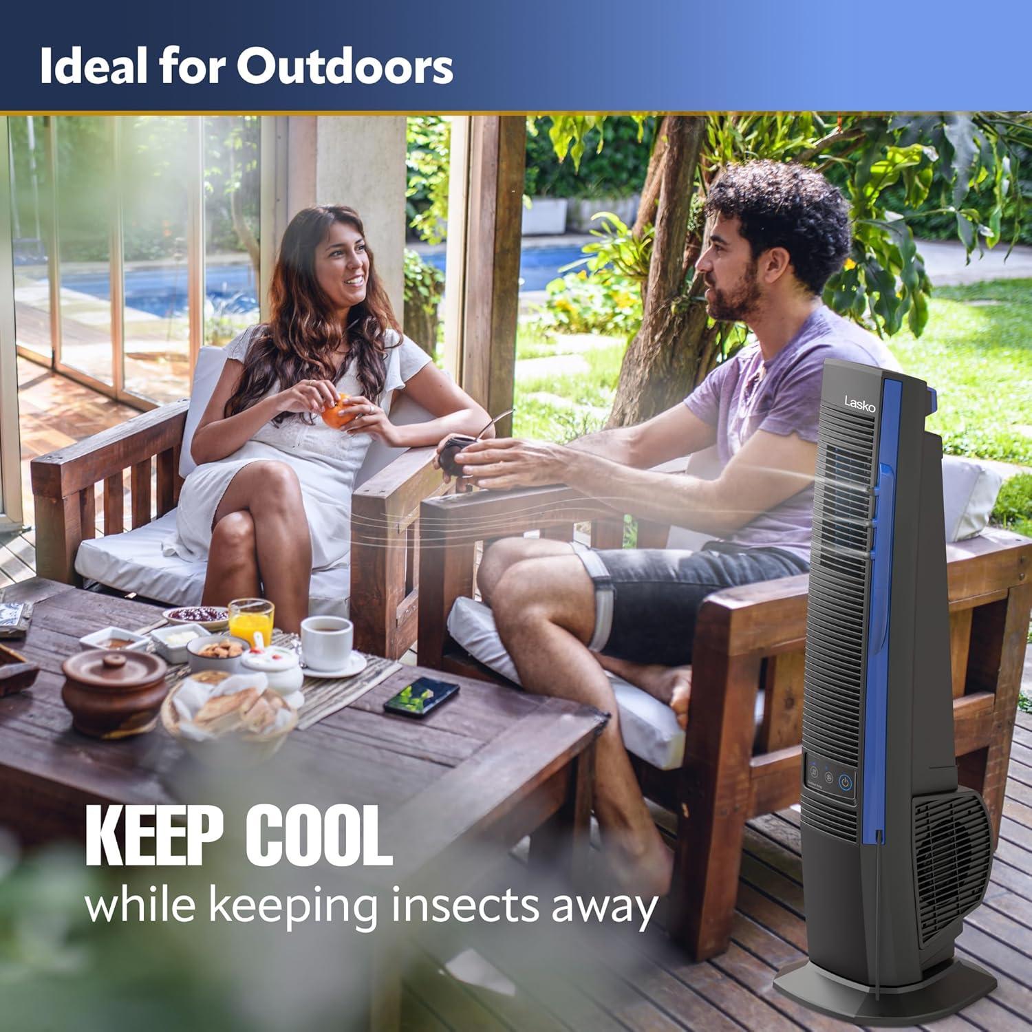 Ventilador de Torre Lasko Misto Exterior 4 Velocidades Oscilante