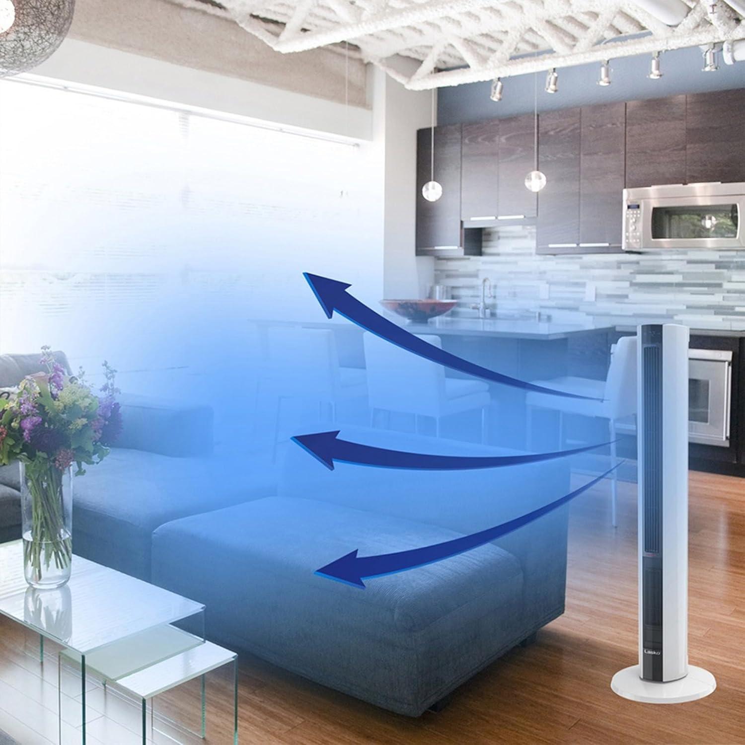 Ventilador de Torre Lasko LKO-FH500 2 en 1 con Control Remoto