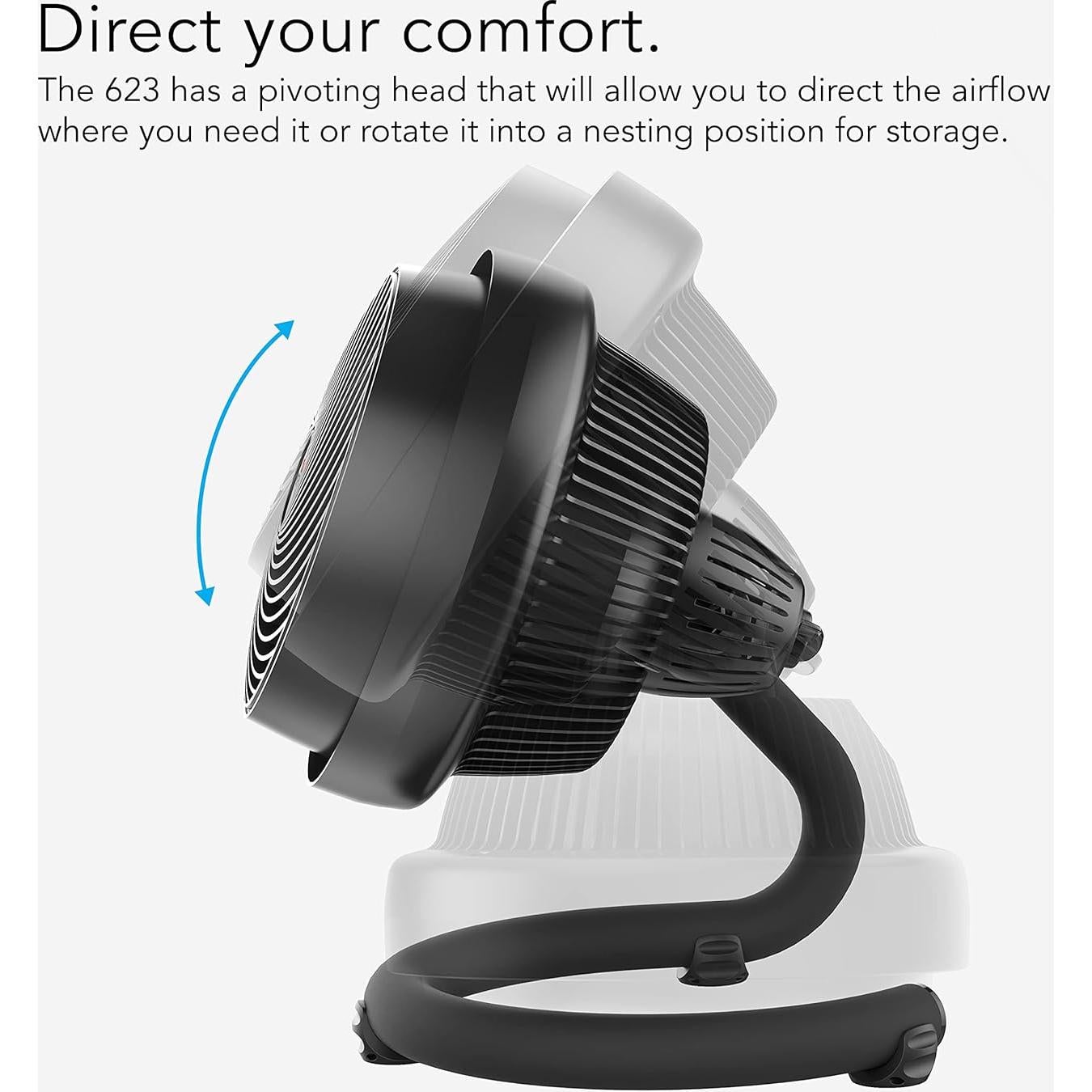 Ventilador Circulador de Aire Vornado 623 3 Velocidades Negro