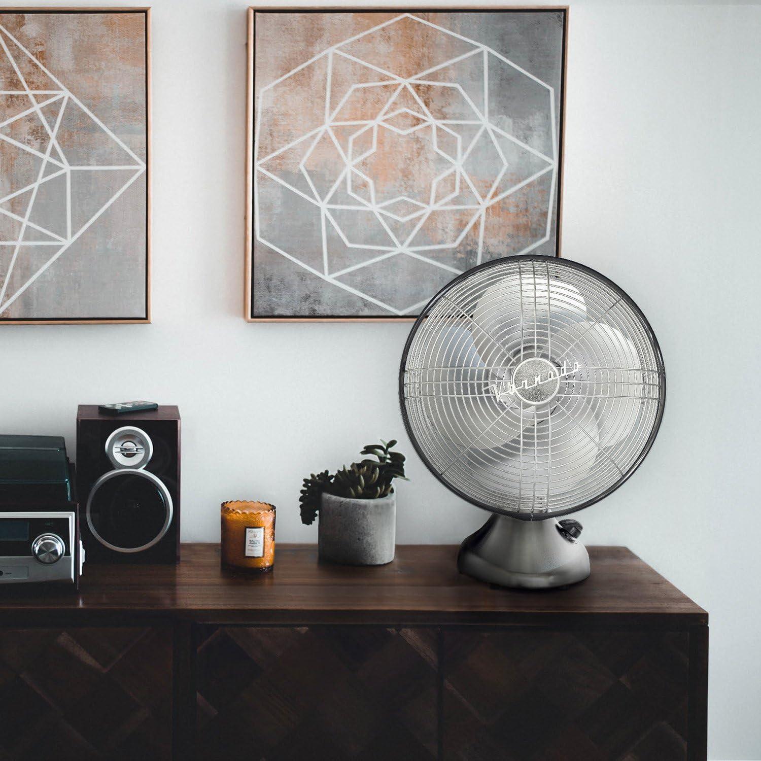 Ventilador Oscilante Vornado Silver Swan Niquel Cepillado 65W