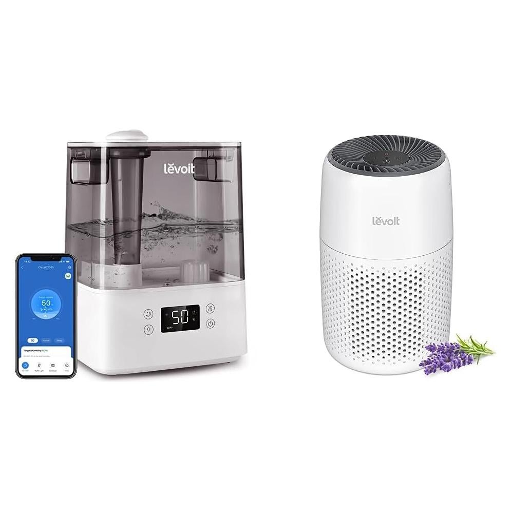 Humidificador y Purificador de Aire LEVOIT 6L Gris Inteligente