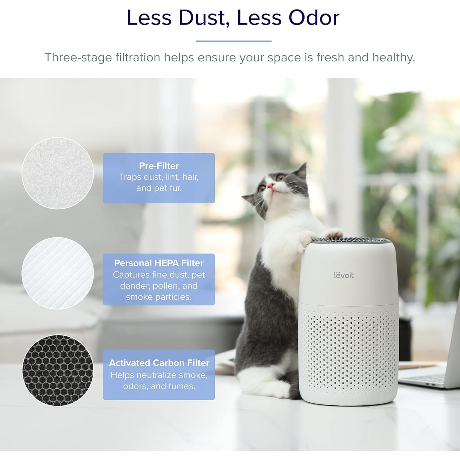 Humidificador y Purificador de Aire LEVOIT 6L Gris Inteligente