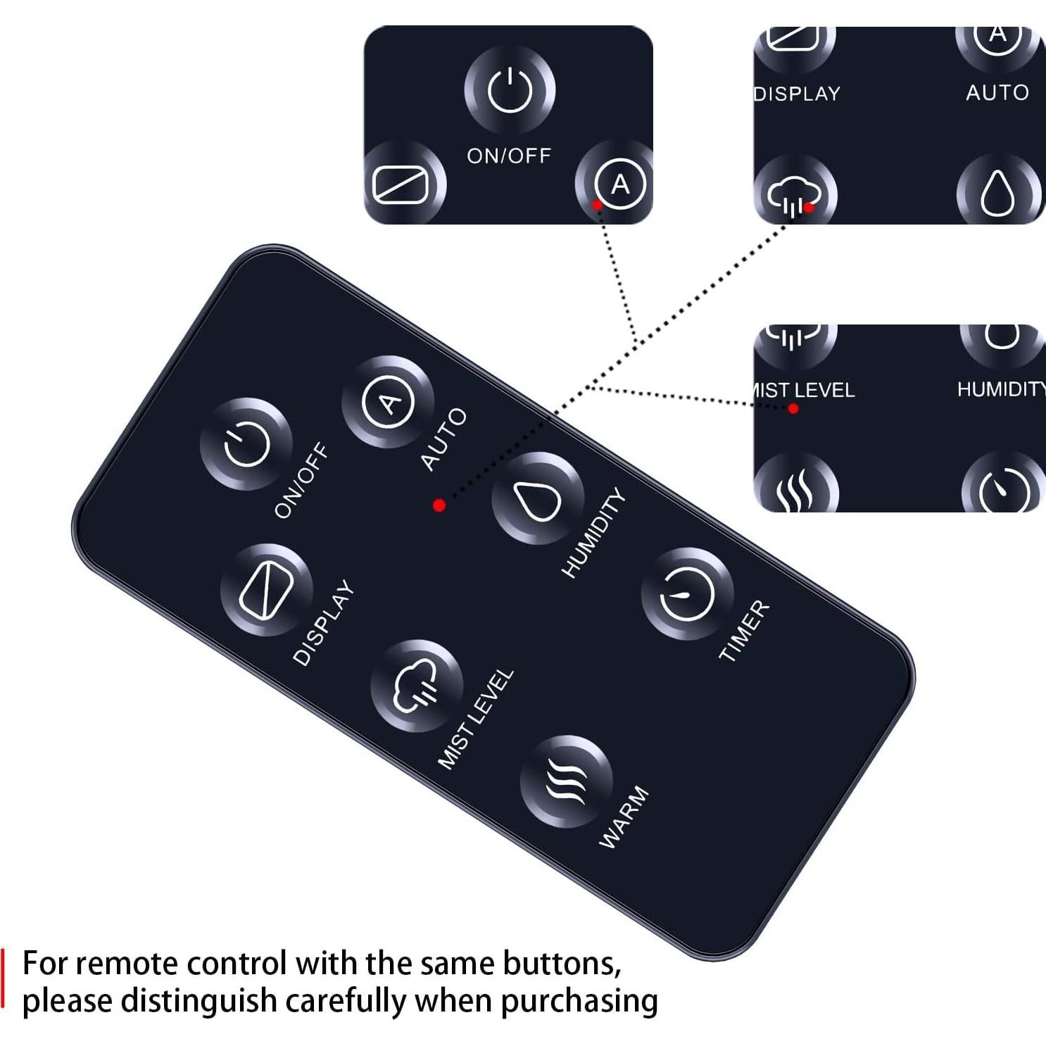Control Remoto Reemplazo Humidificador Ultrasonico LEVOIT LV600HH