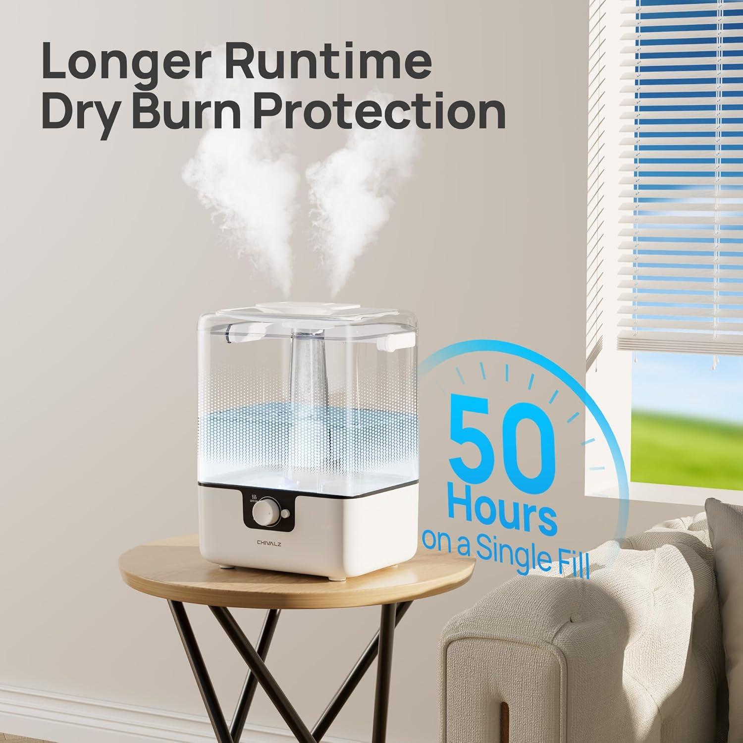 Humidificador CHIVALZ 6L Ultrasonido para Dormitorio Silencioso