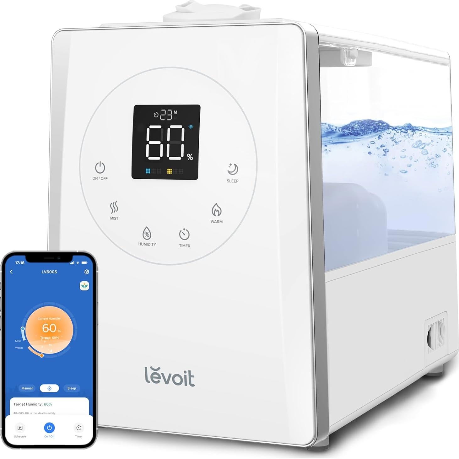 Paquete de 2 Filtros de Reemplazo LEVOIT Core 300 y Humidificador LV600S