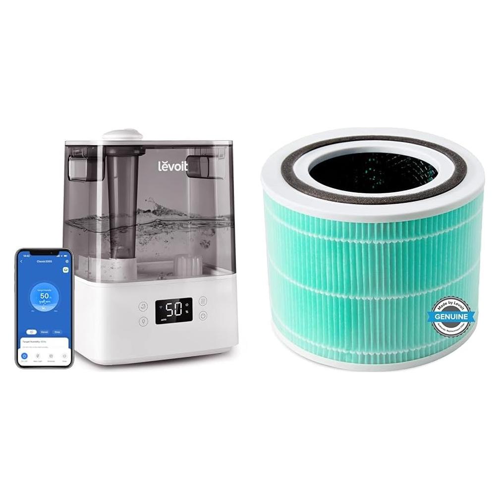 Humidificador LEVOIT 6L para Dormitorio Automático Gris