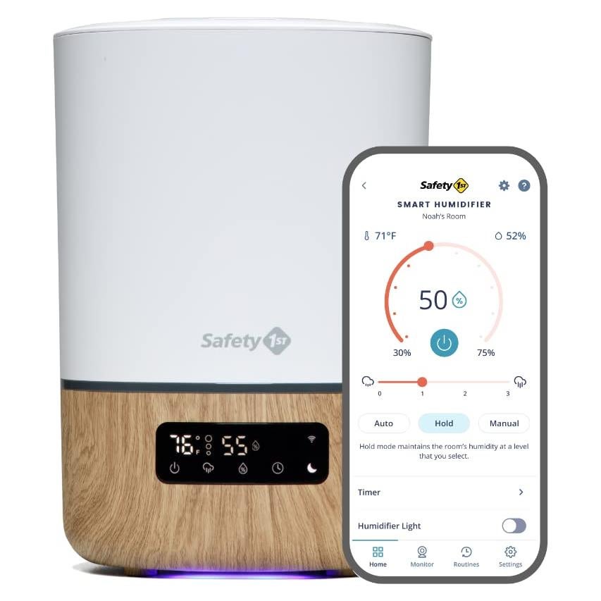 Humidificador Inteligente Safety 1st 3.8L con App y Luz Nocturna