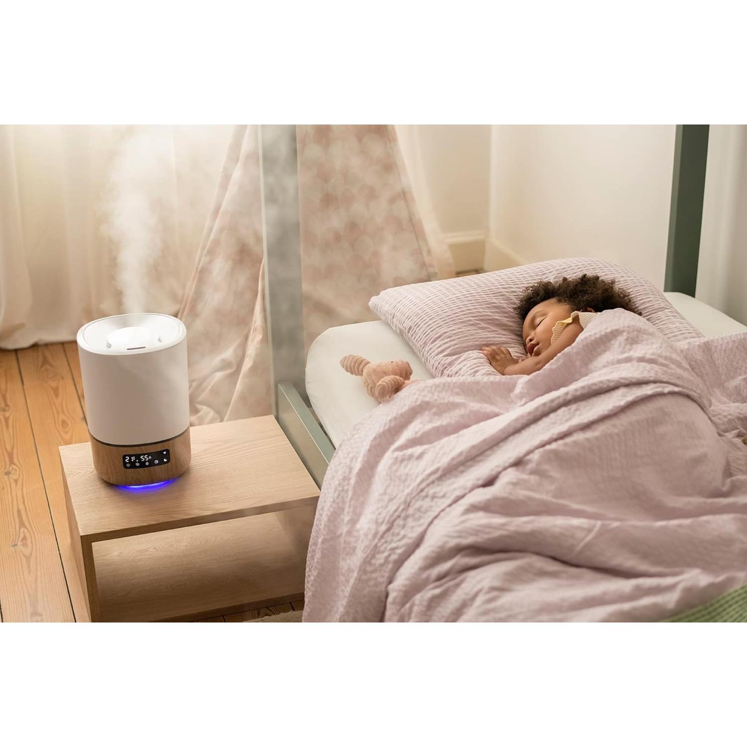Humidificador Inteligente Safety 1st 3.8L con App y Luz Nocturna