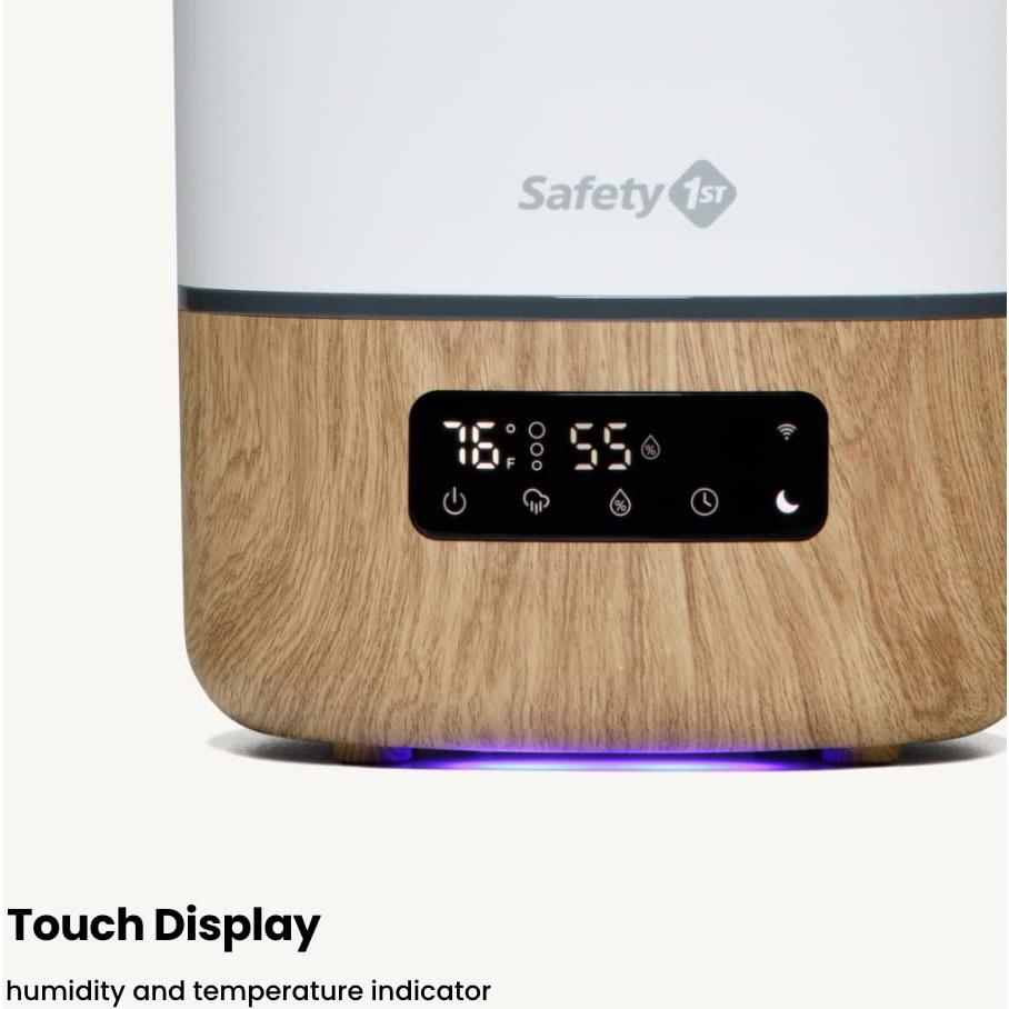 Humidificador Inteligente Safety 1st 3.8L con App y Luz Nocturna